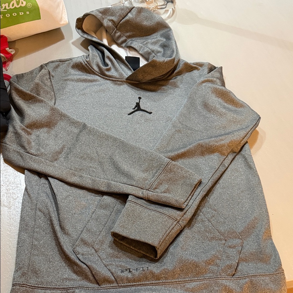 Jordan Gray Hoodie with Logo